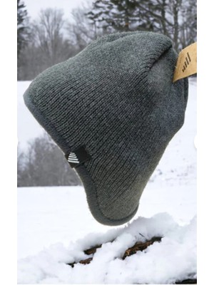 Bite Nose Unisex Içi Polar Kulak Ense Koruyuculu Rüzgar Geçirmez Termal Örme Bere