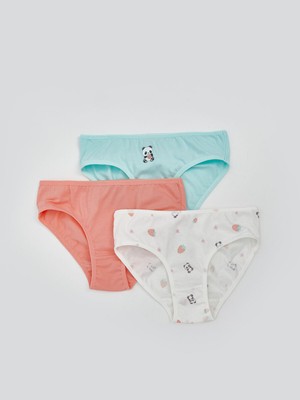 Lc Waikiki Yeni Sezon Baskılı Kız Çocuk Külot 3'lü