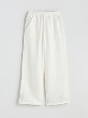 Lc Waikiki Yeni Sezon Beli Lastikli Müslin Kız Çocuk Pantolon