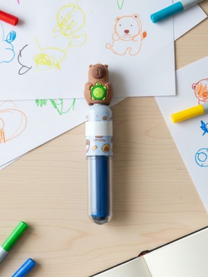 Bam Capybara Tasarımlı Renkli Keçeli Kalem