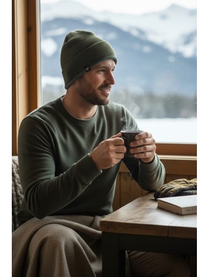 Bite Nose Unisex Içi Polar Kulak Ense Koruyuculu Rüzgar Geçirmez Termal Örme Bere