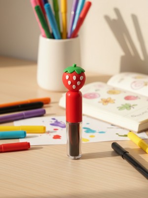 Bam Meyve Figürlü Renkli Keçeli Kalem