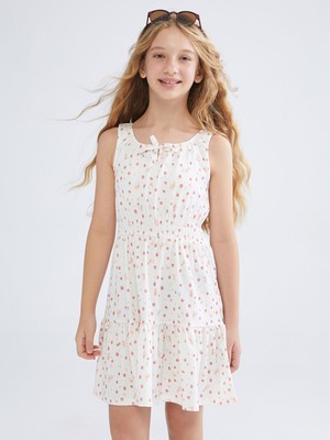 Lc Waikiki Yeni Sezon Bisiklet Yaka Kız Çocuk Elbise
