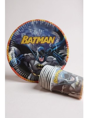 Cadde Süs Batman Tabak Bardak 8'li Set