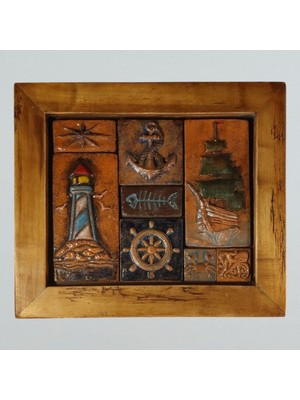 Toprakana Art Deniz Kolaj Seramik Duvar Tablo 30,5X26,5X2,5 (Cm)