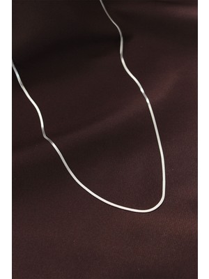 Callerrons Accessories Çelik Gümüş Renk 60 cm Ince Italyan Zincir Kolye - EBJ260130W39354