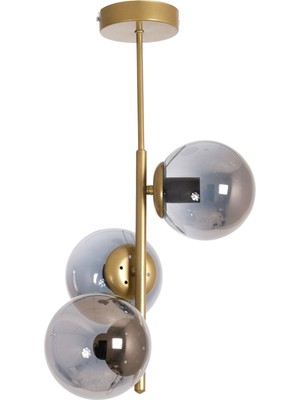 Normadia Modern Eskitme Renkli 3'lü Camlı Avize, Salon, Mutfak ve Yatak Odası Için