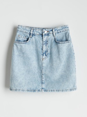 Lc Waikiki Yeni Sezon Beli Ayarlanabilir Lastikli Kız Çocuk Jean Etek