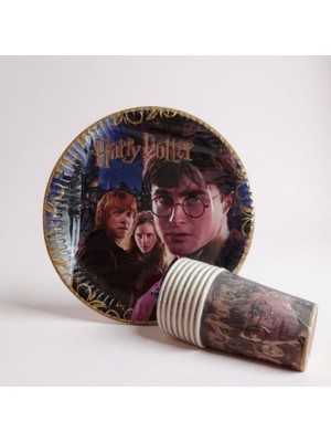 Cadde Süs Harry Potter Temalı Tabak Bardak 8'li Set