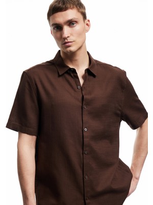 Koton Pamuklu Düğmeli Regular Fit Kısa Kollu Gömlek