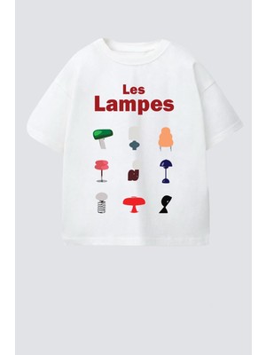 Monila Unisex Çocuk Pamuklu Bisiklet Yaka Baskılı T-Shirt