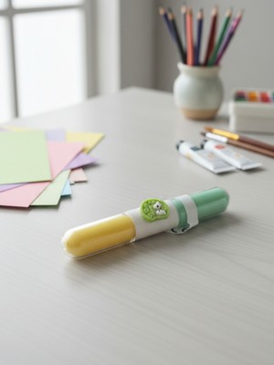 Bam Sevimli Kurabiye Figürlü 2 Taraflı Renkli Keçeli Kalem