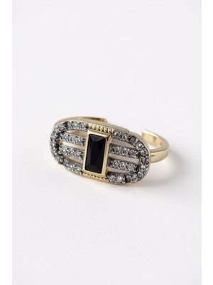 Diva Viva - Onyx Heritage Baget Yüzük (KOD-434)