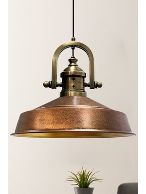 Normadia Şık Tekli Eskitme Avize, Retro Sarkıt Lamba, Restoran ve Salon Aydınlatma