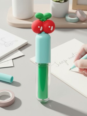 Bam Meyve Figürlü Renkli Keçeli Kalem