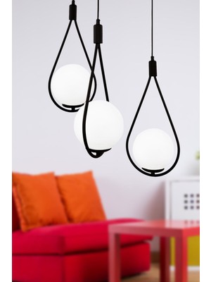 Normadia Şık Meksika 3'lü Siyah Beyaz Glop Cam Seti, Modern ve Zarif Tasarım