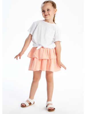 Lc Waikiki Yeni Sezon Beli Lastikli Pileli Kız Çocuk Şort Etek