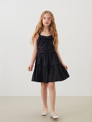 Lc Waikiki Yeni Sezon Kare Yaka Kız Çocuk Abiye Elbise