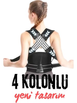 meteshopping Ayarlanır Dik Duruş Sırt-Bel Korsesi Kadın-Erkek Kamburluk Önleyici Dik Duruş Sporcu