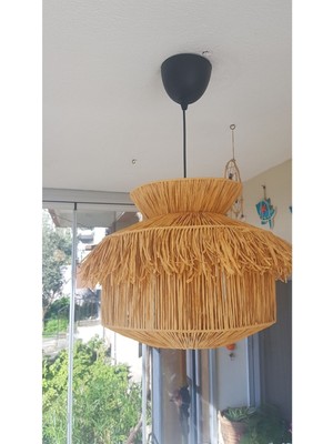 Normadia Şık Bohem Hasır Avize, Trend Tasarım, Modern ve Sıcak Atmosfer