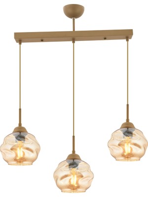 Normadia Modern 3'lü Eskitme Sarkıt Avize, Oturma Odası ve Salon Dekoru