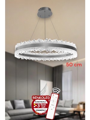Normadia 3 Renk Işıklı Kumandalı Modern Sarkıt LED Avize, Salon, Mutfak, Hol Için