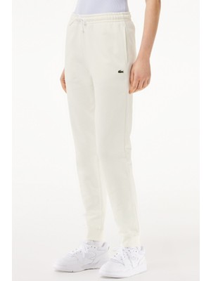 Lacoste Kadın Straight Fit Beyaz Eşofman Altı