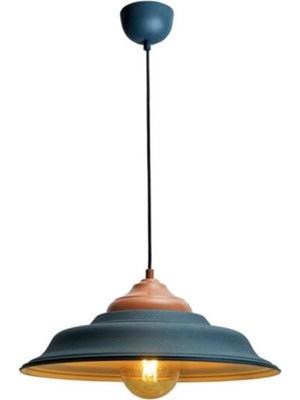 Normadia Retro Rustik Siyah ve Sarı Metal Sarkıt Avize Modern Tasarım
