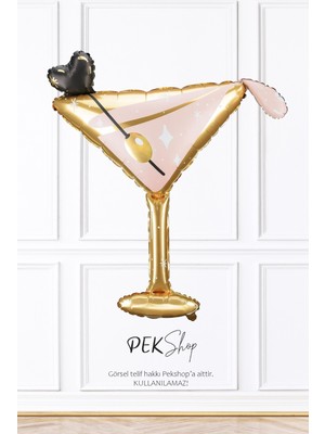 Pekshop Martini Kadehi Folyo Balon Kokteyl Kadeh Şekilli Balon