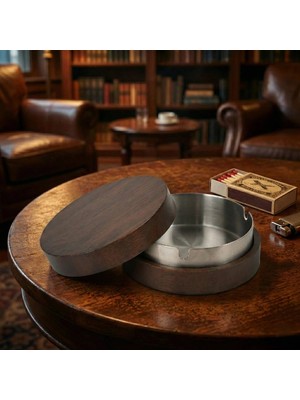 Lowell Home Kahverengi Bambu Kapaklı Küllük