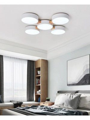 Normadia Şık Minimalist Modern LED 5’li Avize, Zarif ve Parlak Tasarım