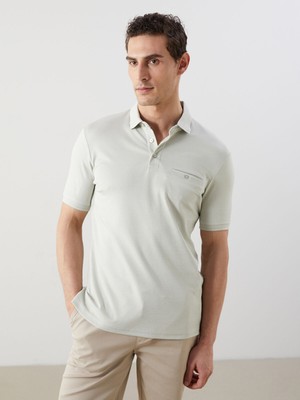 Lc Waikiki Yeni Sezon Polo Yaka Merserize Görünümlü Erkek Tişört