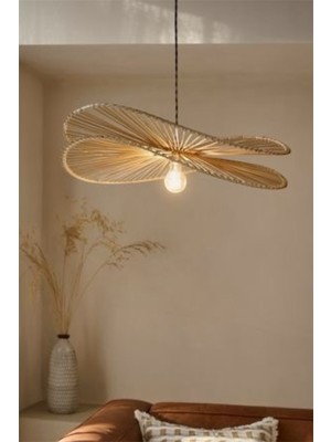 Normadia Şeritli Hasır Sarkıt Avize, Bohem ve Modern Salon Aydınlatması