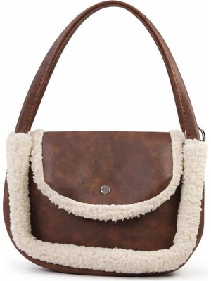 Tandi Bags Paul Kürklü Taba El ve Çapraz Çanta