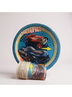 Cadde Süs Hot Wheels Tabak Bardak 8'li Set