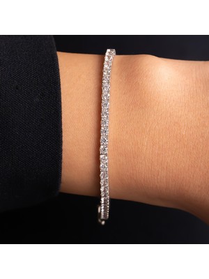 Hakan Mücevherat Tek Taşlı Suyolu 14 Ayar Altın Bileklik