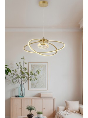 Normadia Sevilay Eskitme 2'li Sarkıt, Renkli Modern LED Avize, Çoklu Mekan Uyumlu