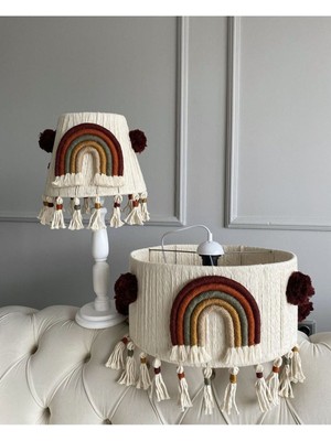 Normadia Özel Tasarım Bebek ve Çocuk Odası Avize Abajur Seti (Ahşap Ayaklı)