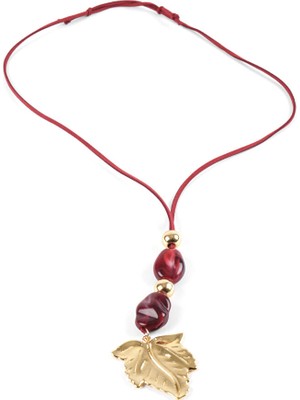 Faik Sönmez Gold Yapraklı Kolye W26KLY013