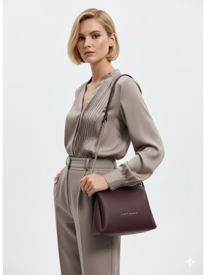 Just Polo Orijinal Just Kadın Omuz Çantası - Yeni Sezon Zincir Askılı Şık Tasarım 6082