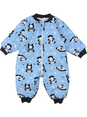 by BebekOdam Erkek Çocuk Mavi Panda Yıldız Desenli Uyku Tulumu 2.5 Tog - 1016465