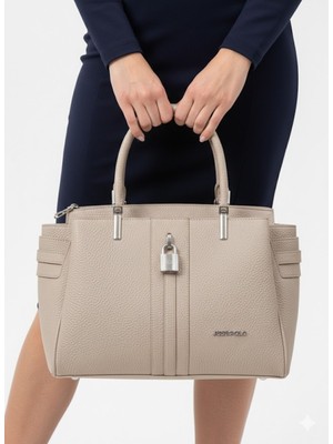 Orijinal Just Polo Kadın Deri El ve Omuz Çantası - Kilit Detaylı Şık Tasarım 7029