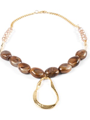 Faik Sönmez Taşlı Gold Kolye W26KLY020