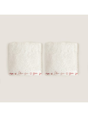 Chakra Poema Havlu Setı 30X50 cm Ekru