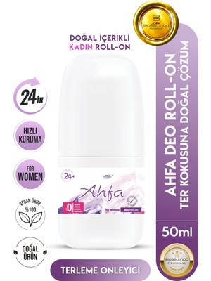 BioBellinda Ahfa Eau De Roll On For Women-Kadın Gün Boyu Ferahlık Doğal Içerikli Çözüm 50 ml