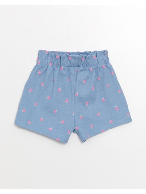 Lc Waikiki Yeni Sezon Beli Lastikli Baskılı Kız Bebek Şort