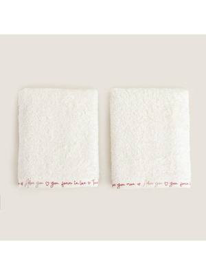 Chakra Poema Havlu Seti 50X90 cm Ekru