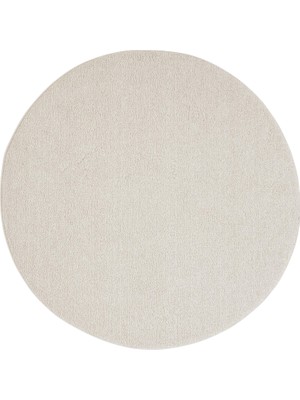 Cool Halı Puffy Yuvarlak Krem Rengi Modern Kalın Dokuma Peluş Giyinme Yatak Odası Banyo Onu Paspas Halısı