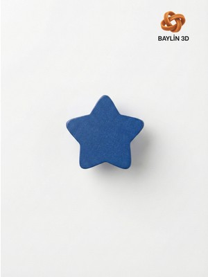 Baylin 3D Yıldız Görünümlü Dolap Kulpu - Çocuk Odası Modern, Şık ve Dayanıklı Tekli