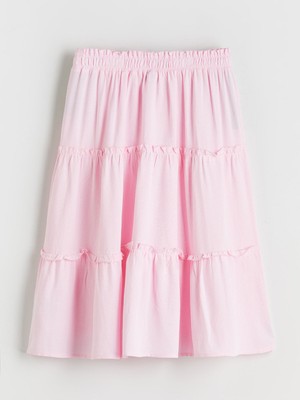 Lc Waikiki Yeni Sezon Beli Lastikli Katkat Kız Çocuk Etek